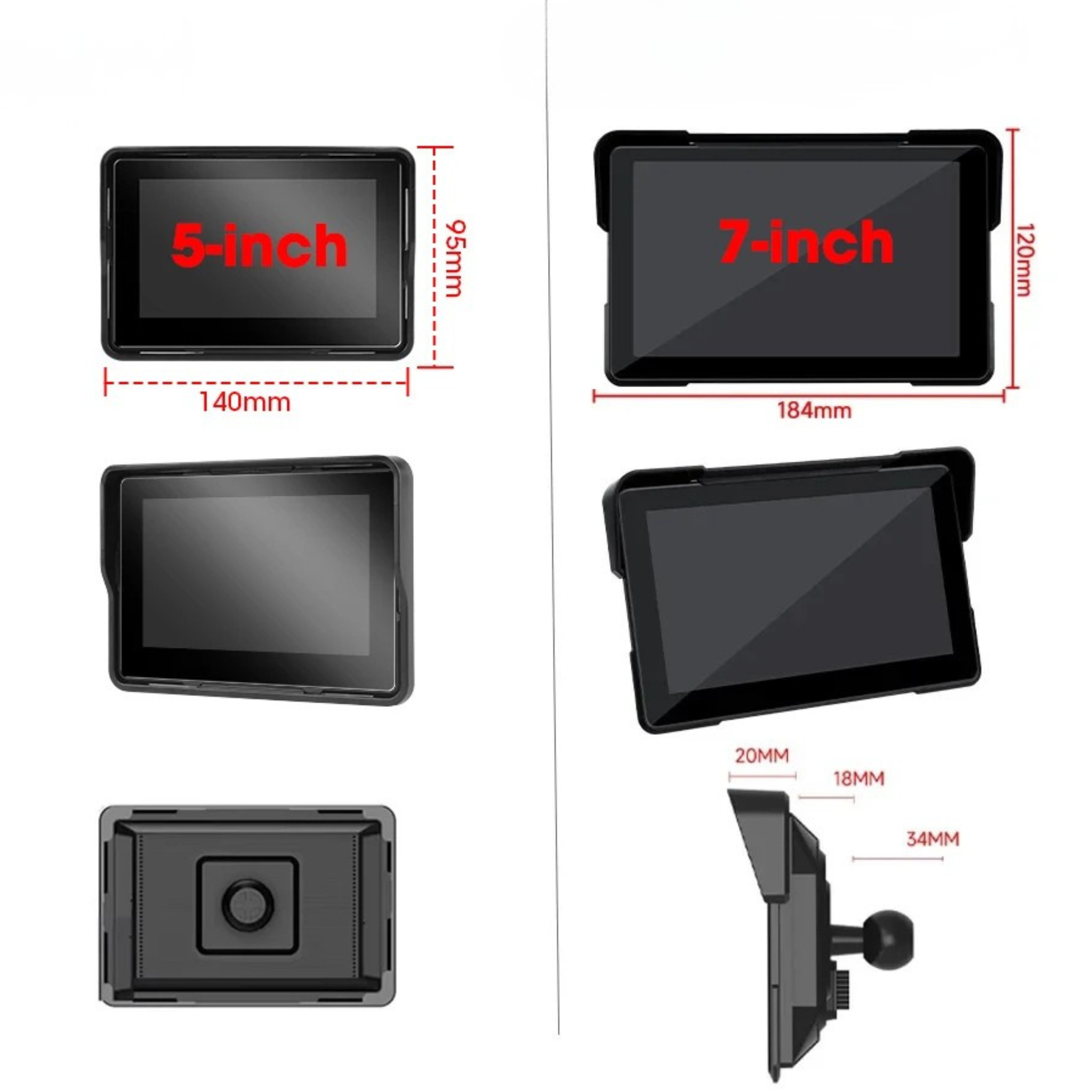 Pantalla CarPlay y Android Auto para Moto — Táctil IP67 Wireless Universal-ConnectDrive