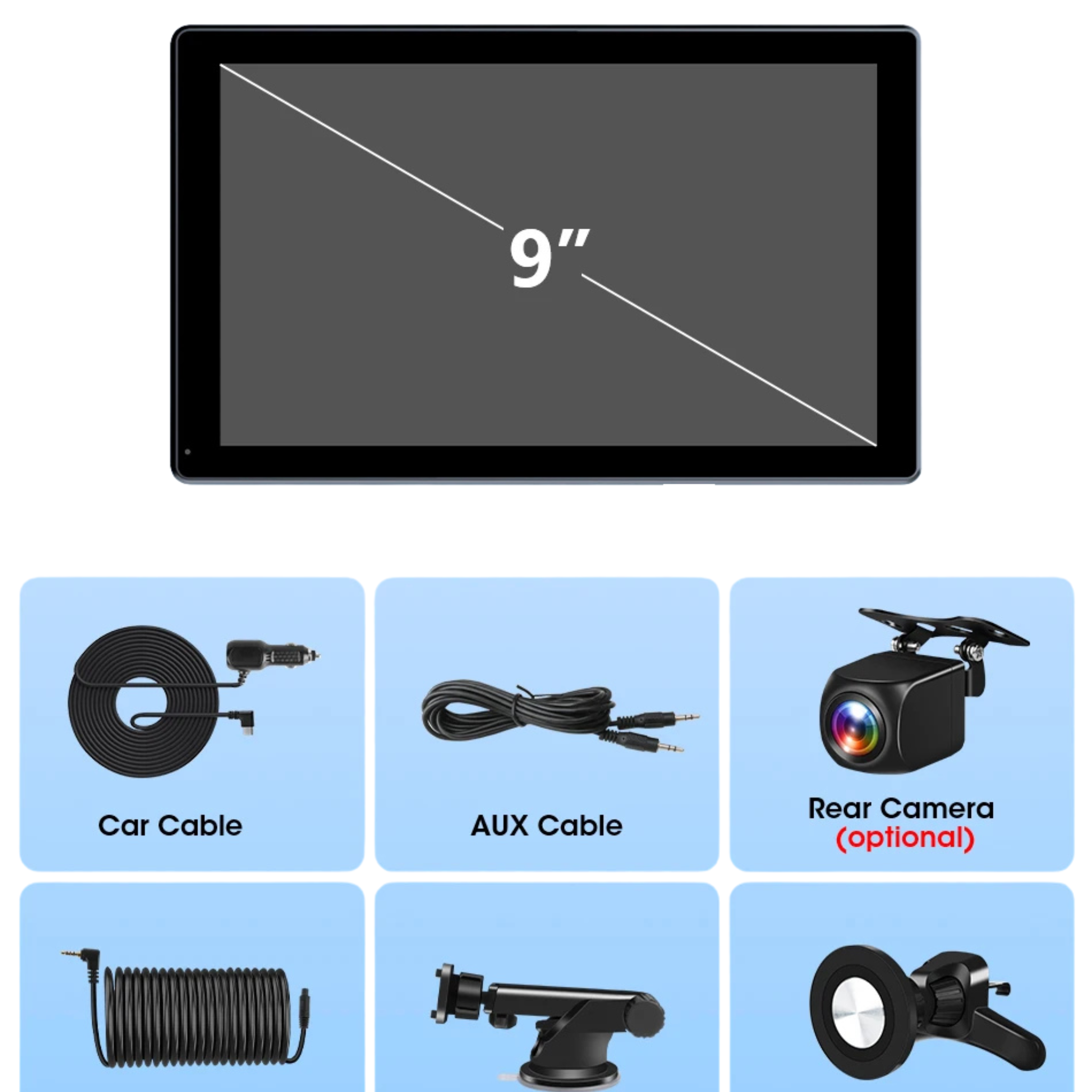 ConnectDrive Pantalla Táctil Coche 7 8 9 Pulgadas CarPlay Android Auto Inalámbrico Bluetooth 5.0 Montaje Magnético 360°