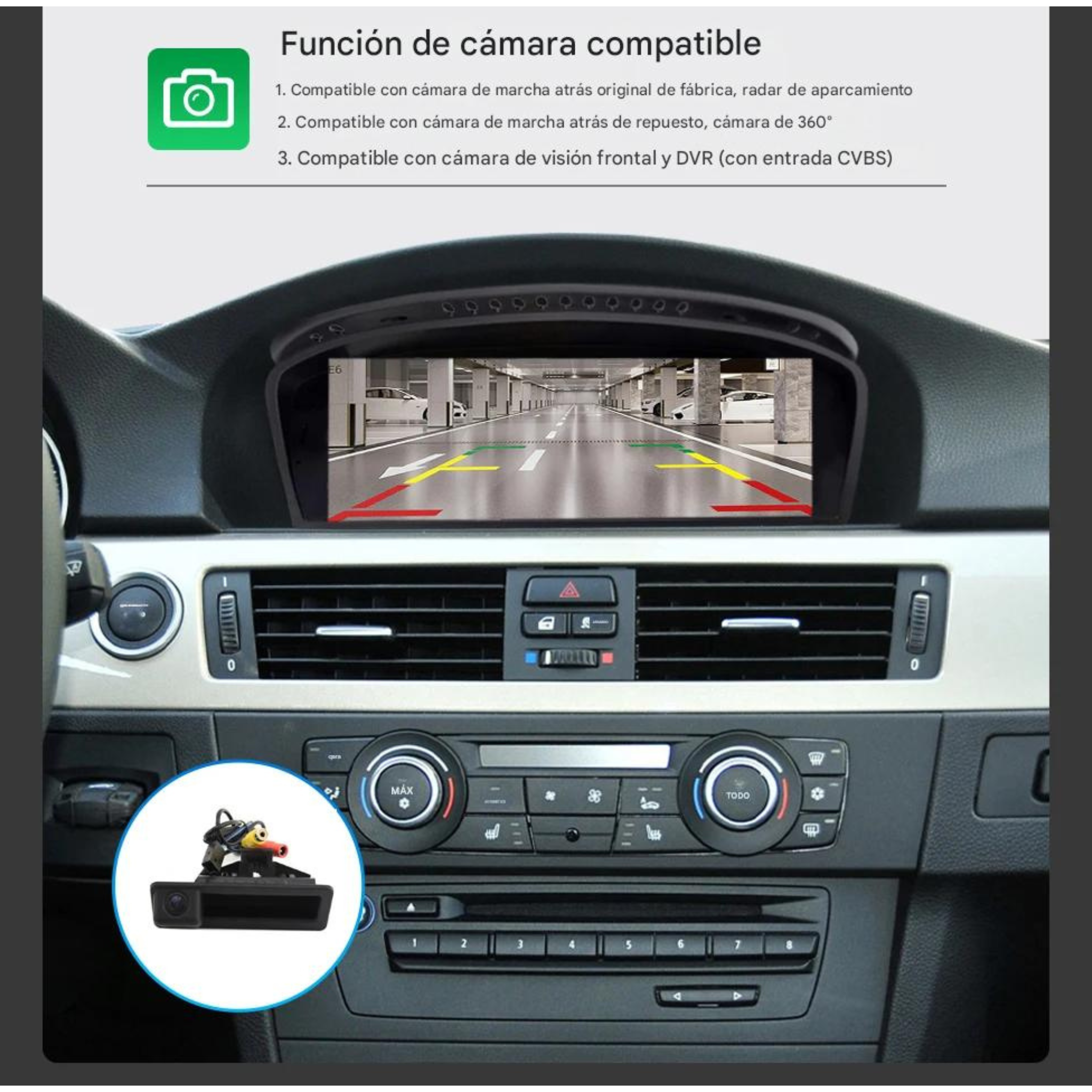 ConnectDrive Pantalla CarPlay y Android Auto BMW Serie 3 E90 — 8,8" HD Wireless CCC CIC