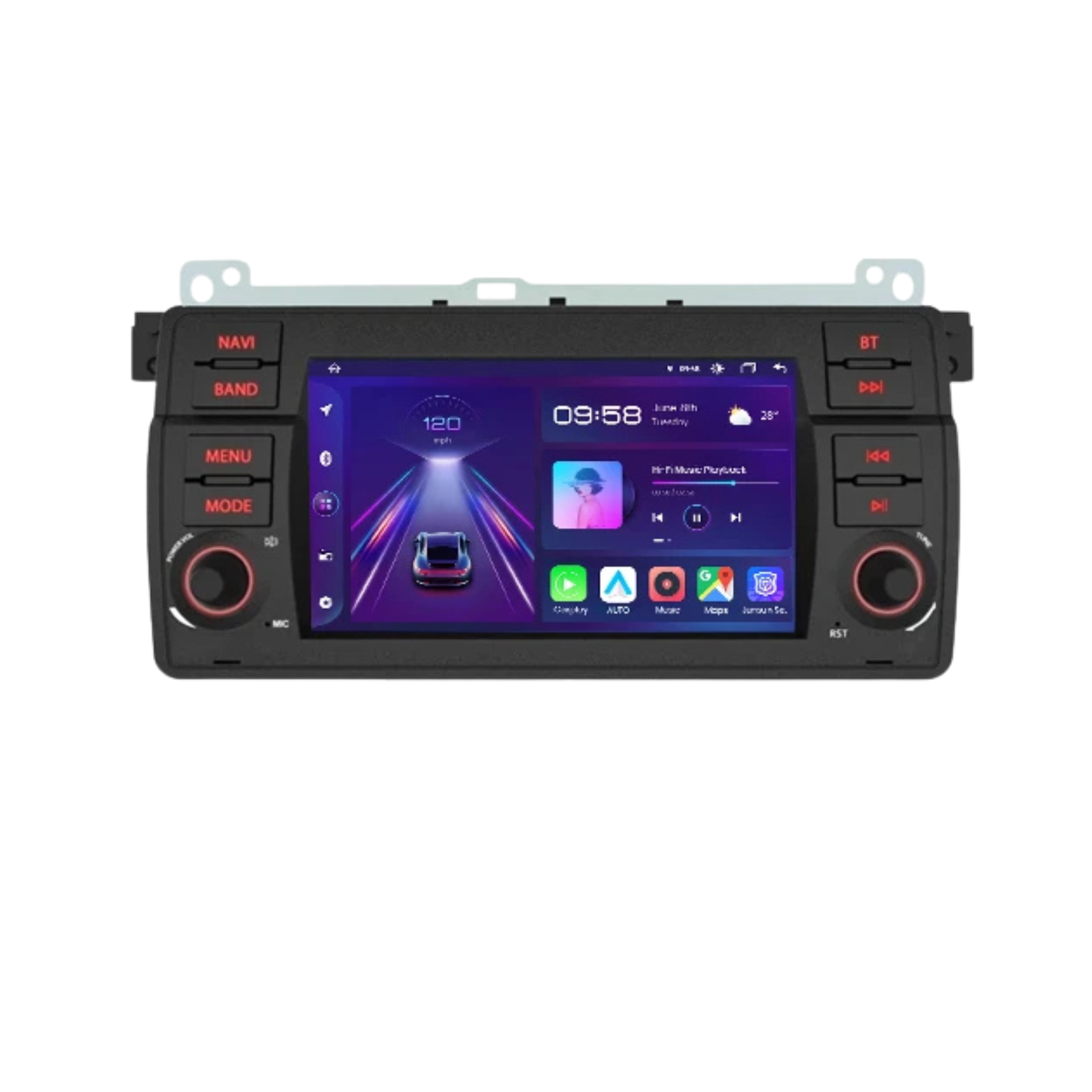 Autoradio CarPlay y Android Auto BMW Serie 3 E46 — 7" Wireless Android-ConnectDrive Imagen principal del producto