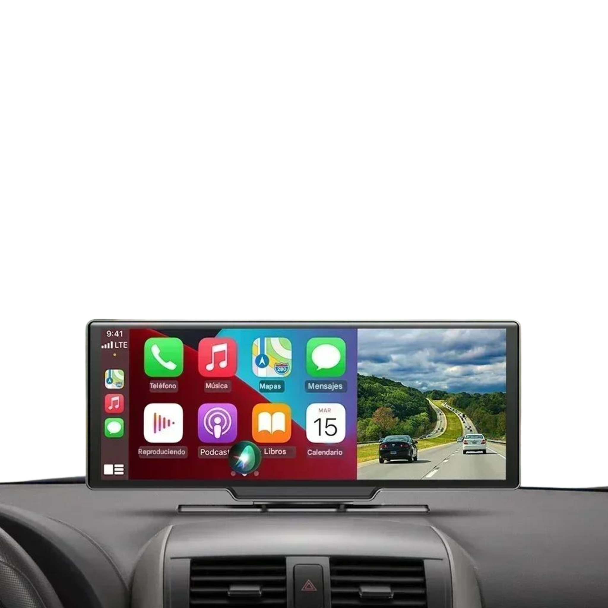 Pantalla CarPlay Android Auto 10,26" Coche con Dashcam 4K Wireless Bluetooth 5.0
