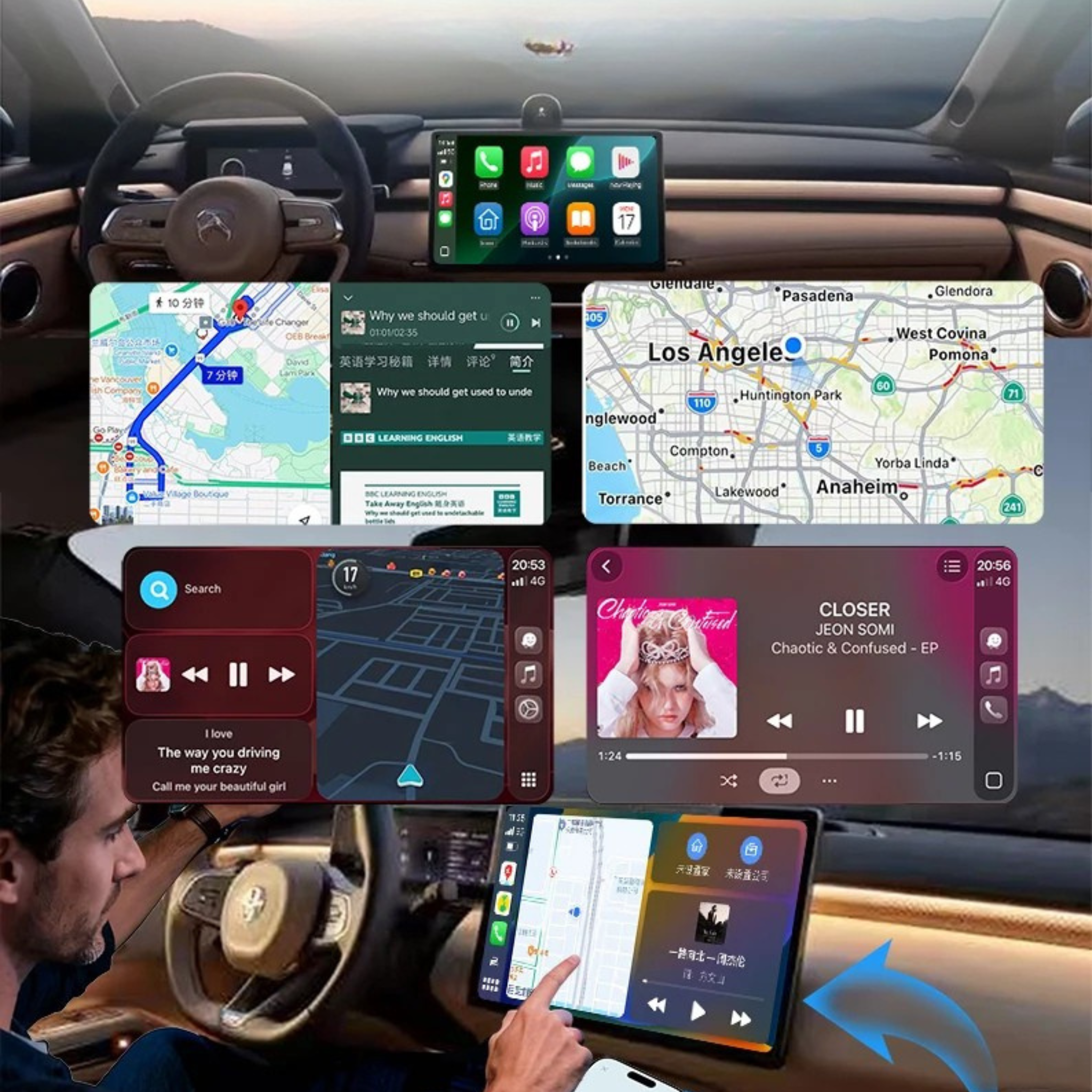 ConnectDrive Adaptador Inalámbrico 2 en 1 CarPlay y Android Auto Wireless Bluetooth 5.0 USB