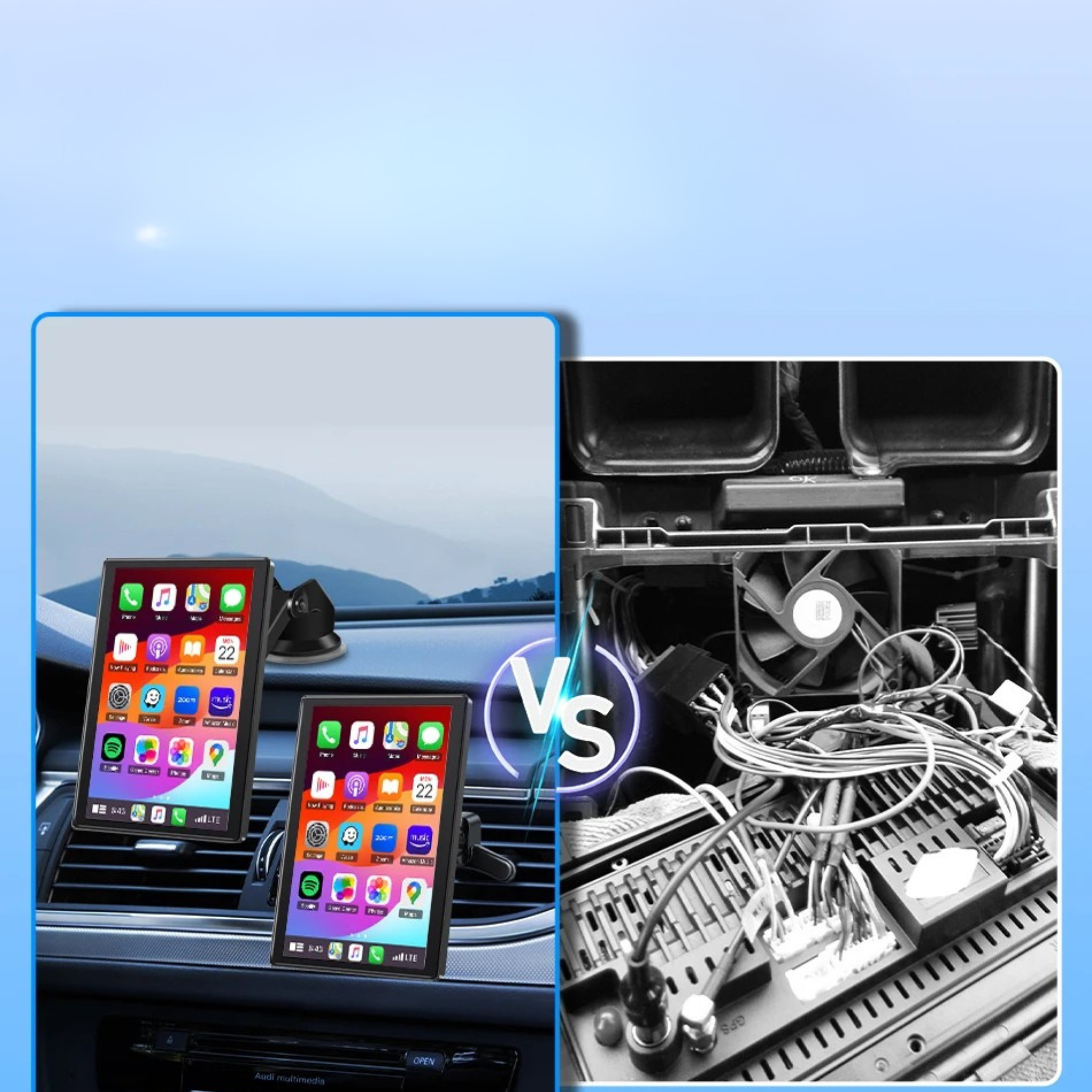 ConnectDrive Pantalla Táctil Coche 7 8 9 Pulgadas CarPlay Android Auto Inalámbrico Bluetooth 5.0 Montaje Magnético 360°