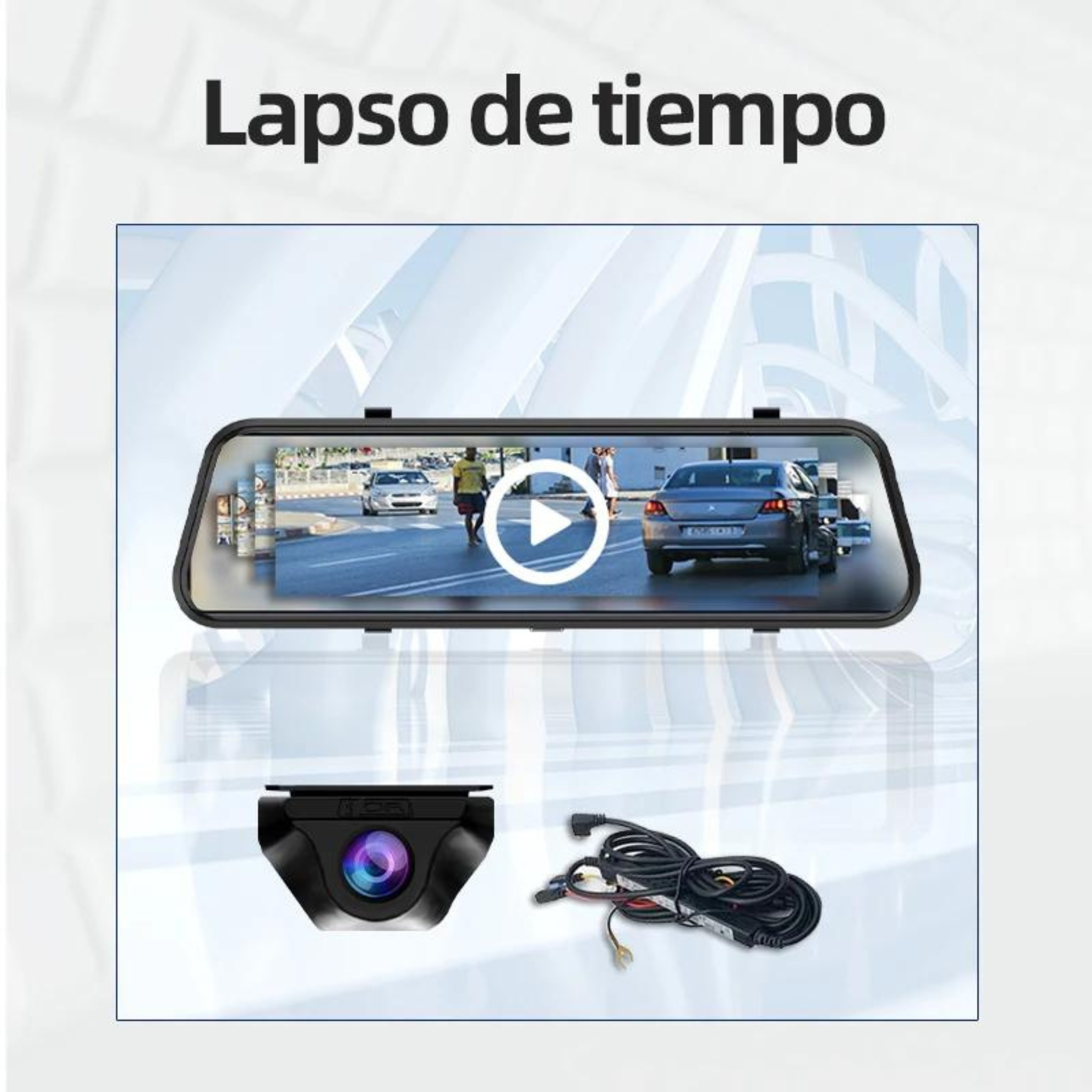 Espejo Retrovisor CarPlay y Android Auto Wireless — Pantalla Táctil 10" 4K con Dashcam ConnectDrive