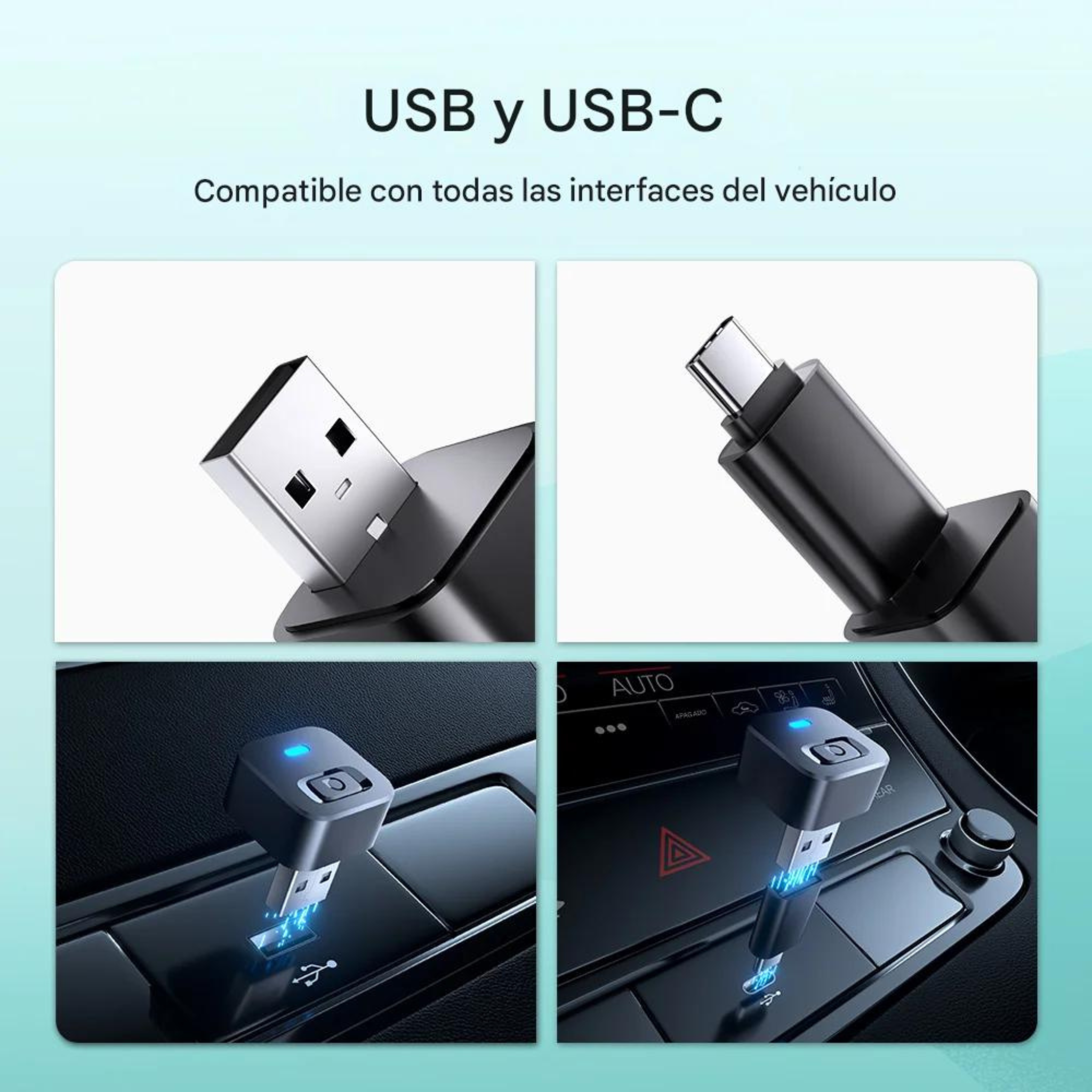 ConnectDrive Mini Adaptador CarPlay Inalámbrico Android Auto Bluetooth 5.0 WiFi 5GHz USB Compacto