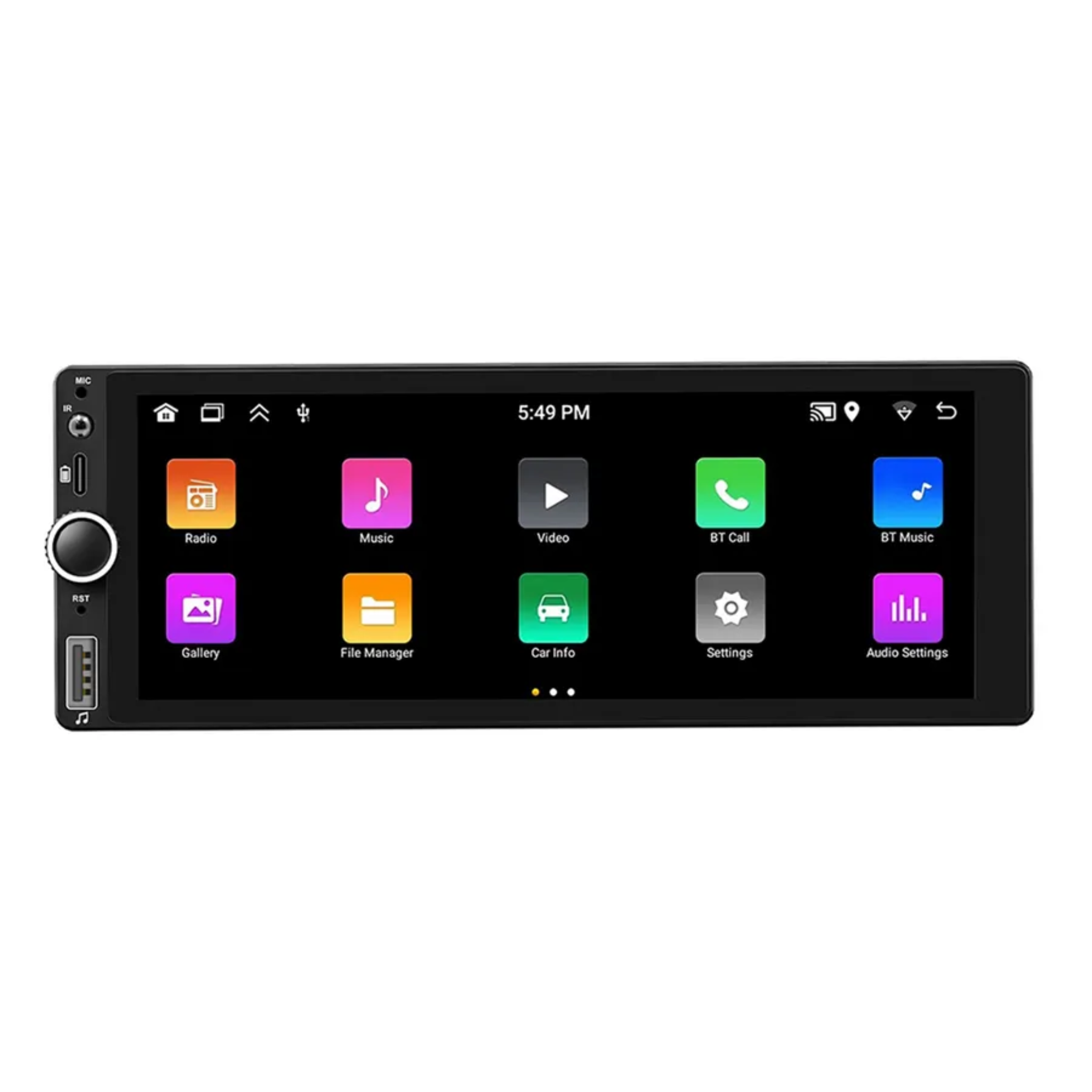 Autoradio 1 DIN CarPlay y Android Auto — Pantalla Táctil 6.86" Wireless y Cable Universal