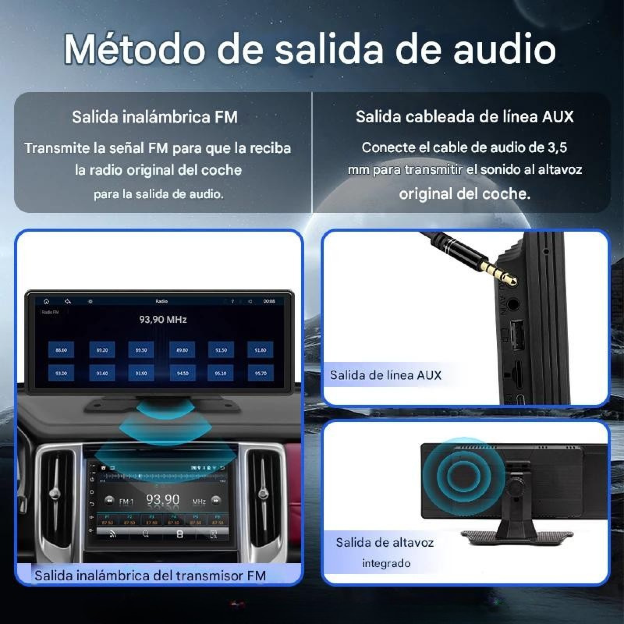 ConnectDrive CarPlay Android Auto cámara trasera 1080P