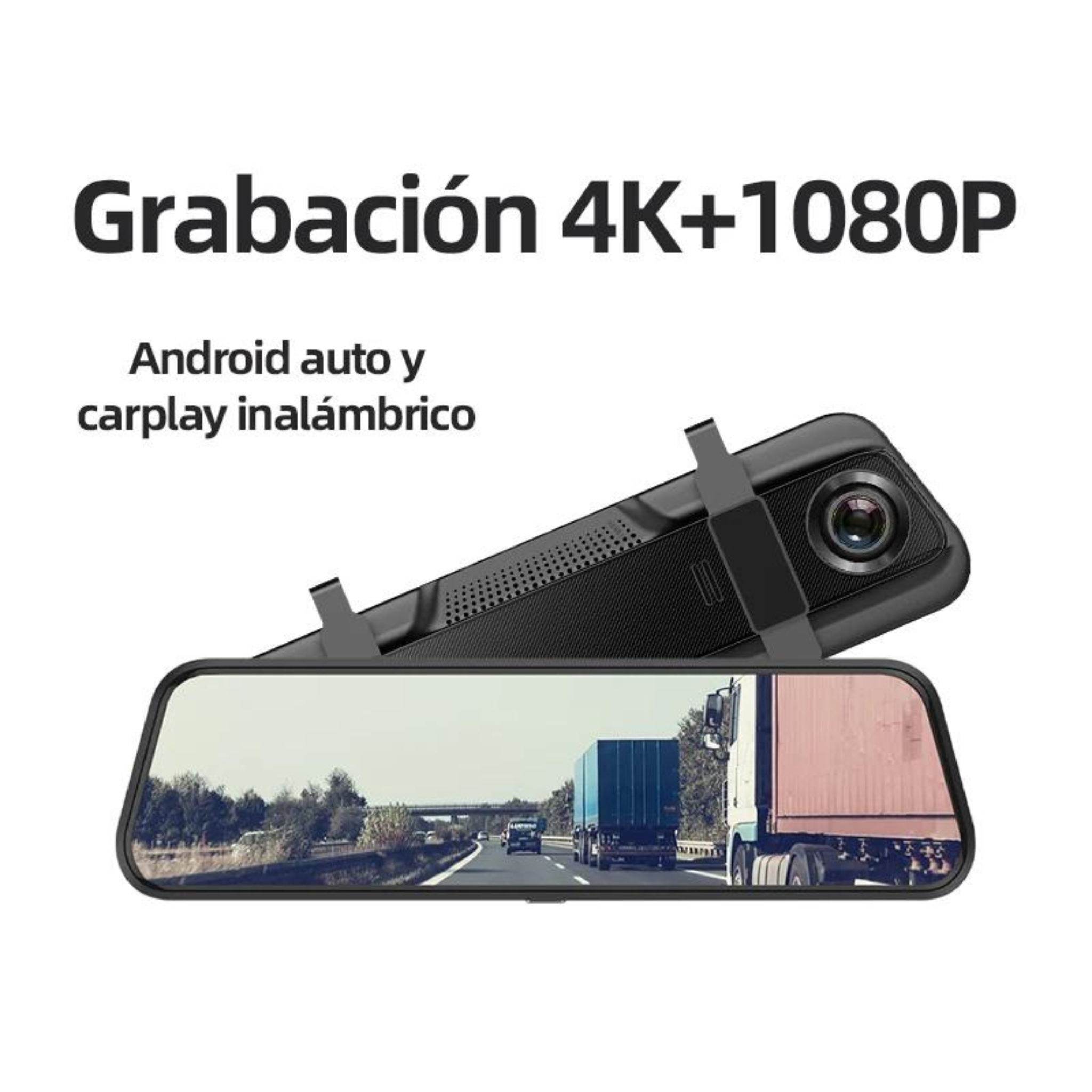 Dashcam 4K sensor Sony retrovisor grabación alta resolución visión nocturna coche